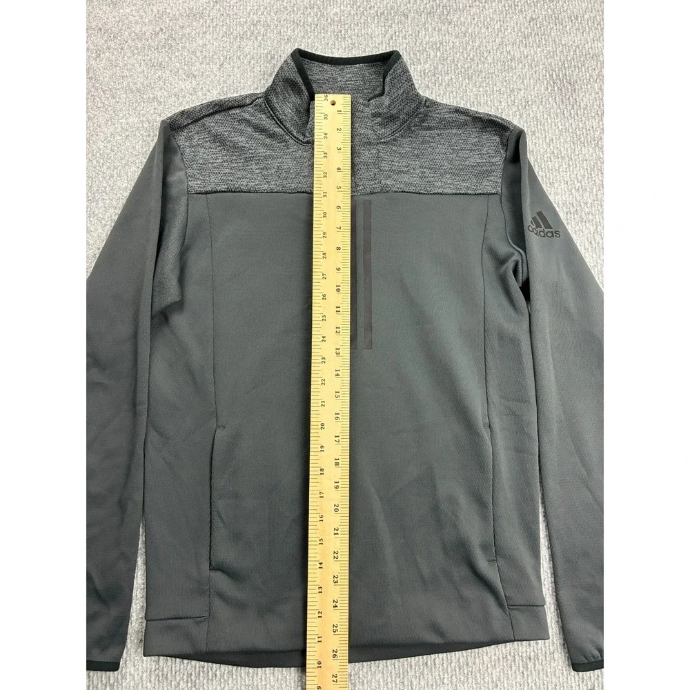 Adidas ClimaWarm Jacket Mens Small Gray Full Zip Training Track FM5538